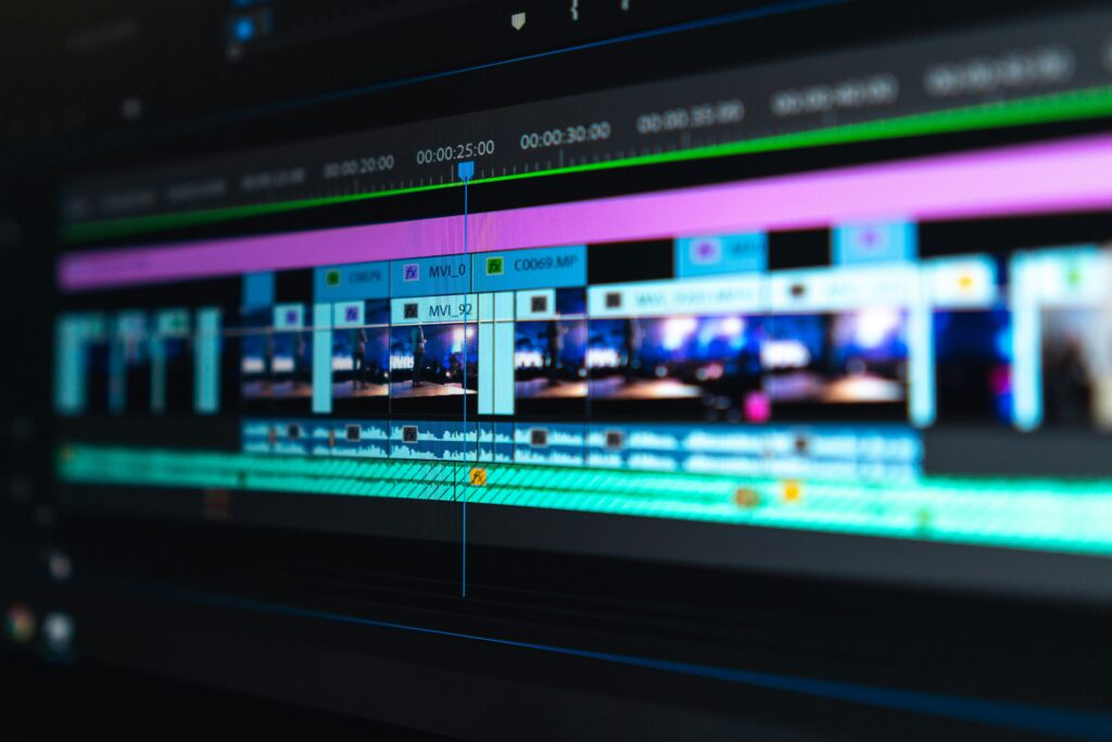 Video editing timeline motion graphics